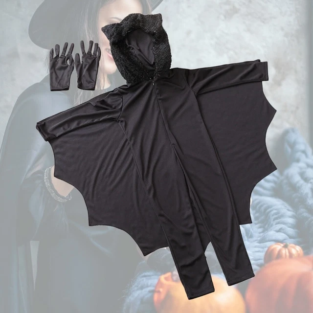 Tuta pipistrello monopezzo bambini latte tessuto di seta bambino costume spettacolo Halloween