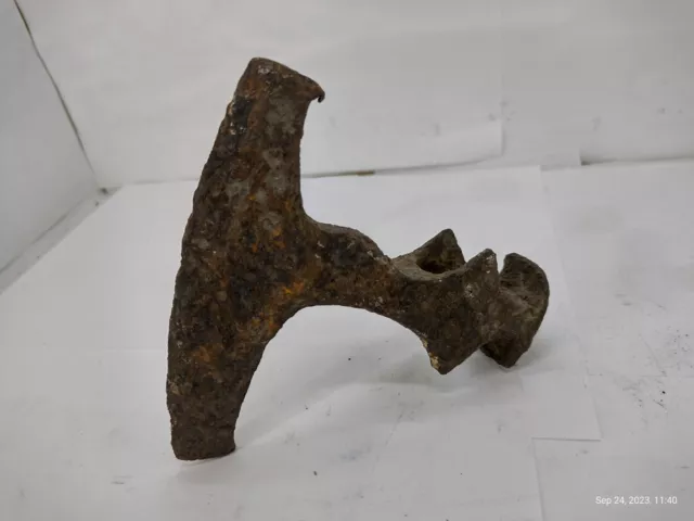 Rare Ancient Roman / Byzantine Iron Battle Axe Head 5Th~7Th Ad