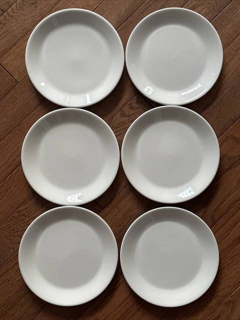 5 Syracuse China White Restaurant Salad Dessert Plates SET 7-1/4” USA PRISTINE