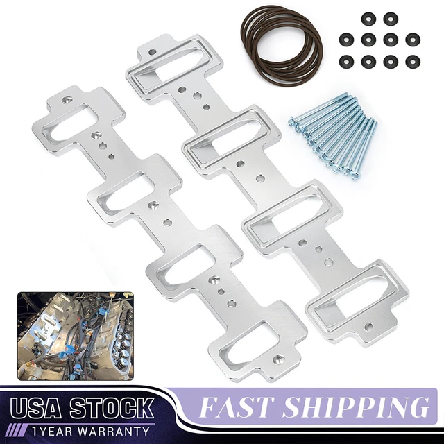 LS Engine Intake Manifold Adapter Aluminum Pair For LS1 LS2 LS3 LS6 LSA Gen Ⅲ
