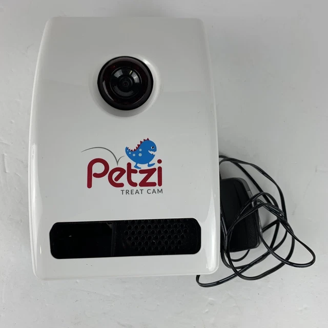 PETZI Treat Cam & Monitor for Cats, Dogs White WiFi (Model PET0025) TESTED WORKS