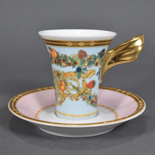 Rosenthal Le Jardin de Versace Mokkatasse UT mocha cup Blumen flowers Insekt