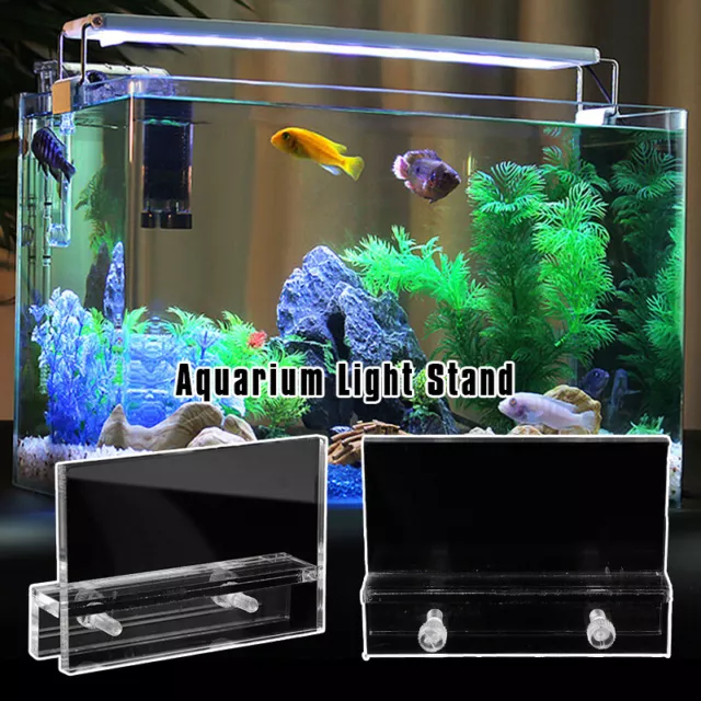Aquarium Clear Fish Tank LED Lights Holder Lamp Support Stand Heightening Frame