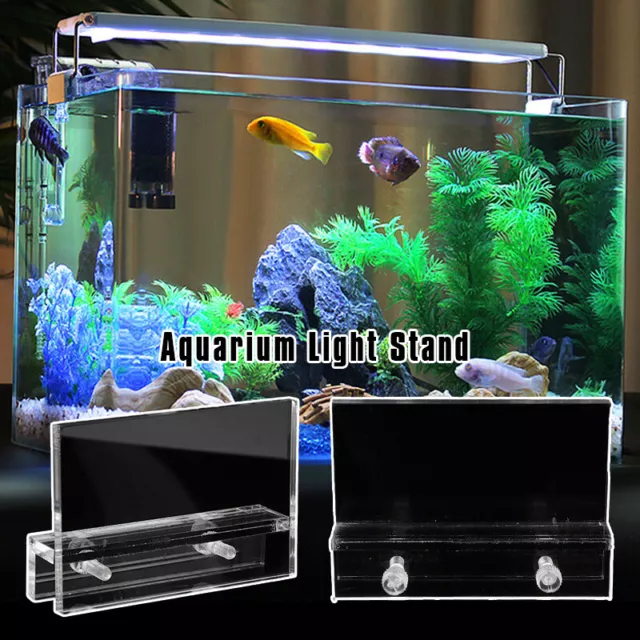 Aquarium Clear Fish Tank  Light LED Holder Lamp Support Stand Heightening Frame