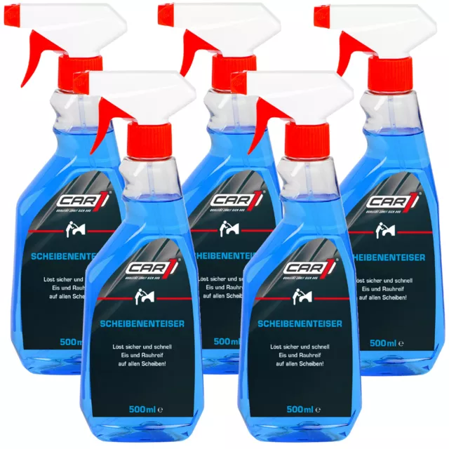 5x 500ml CAR1® Scheibenenteiser Pumpspray Sprühenteiser Enteiserspray