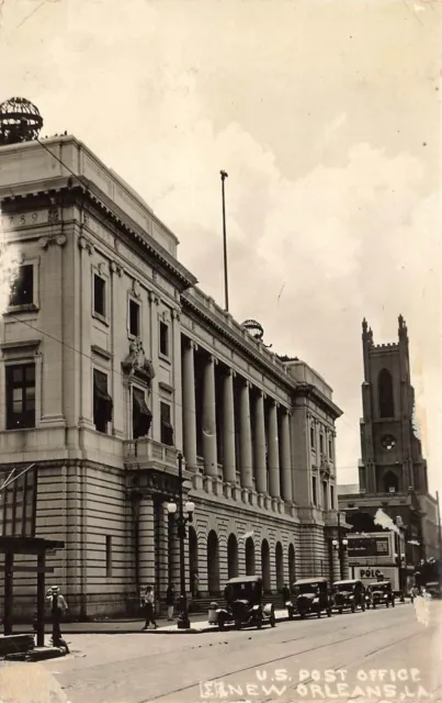 Louisiana Rppc Real Photo Postcard: View Of U. S. Post Office New Orleans, La