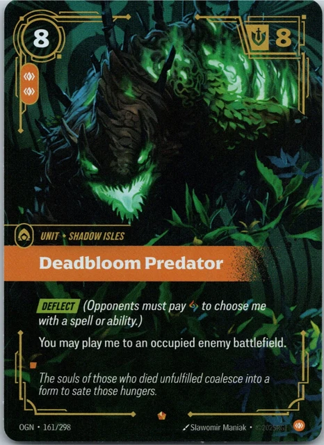 RIFTBOUND DEADBLOOM PREDATOR Epic 161/298 Unit Foil NM £48.99 - PicClick UK