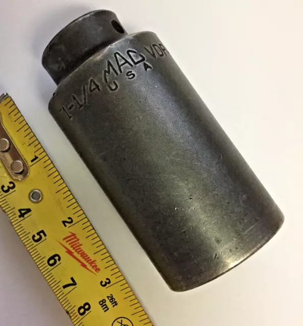 Mac Tools VDP406 SAE 1-1/4" Deep Impact Socket 1/2"dr 6pt 3.5"L USA Good 8.5/10