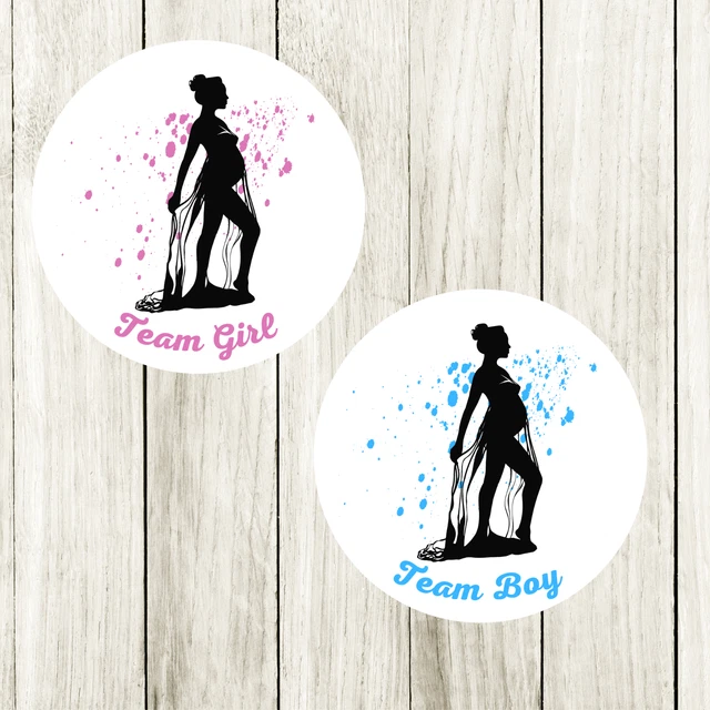 Gender Reveal Stickers,team boy or girl, Décoration et Accessoires Photo pour Baby Shower et Naissance(Lot de 100 Gender Reveal Stickers,team boy or girl, Décoration et Accessoires Photo pour Baby Shower et Naissance(Lot de 100