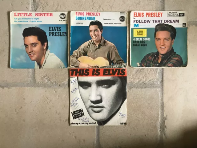 Elvis PRESLEY    lot de 4 vinyles   3 EP+1 SP