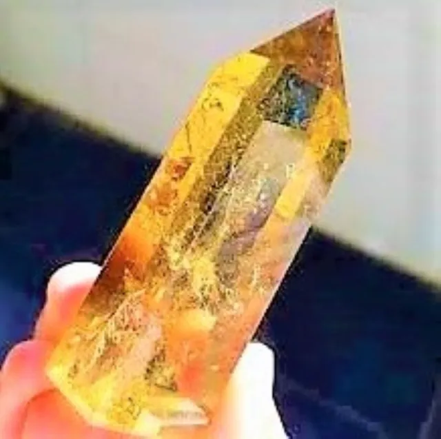 Citrine Crystal Natural Single Terminated Gemstone Pencil Healing Pen Yellow Gem