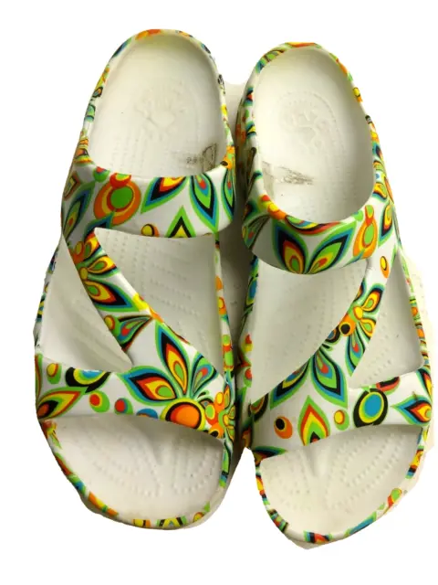 Women's Loudmouth Z Sandals - Shagadelic White Size 42 EU 10 US