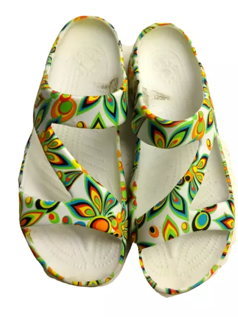 Women's Loudmouth Z Sandals - Shagadelic White Size 42 EU 10 US Women's Loudmouth Z Sandals - Shagadelic White Size 42 EU 10 US