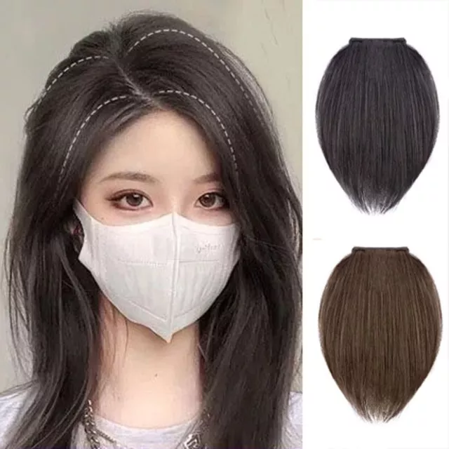 Top Side Cover Hair Piece Invisible Seamless Hair Pads Heat Resistant Fiber