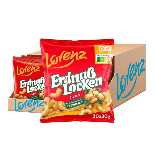 Flips arachidi Lorenz Snack World riccioli di arachidi classico snack 20x 30 g NUOVO MHD 1/24 Flips arachidi Lorenz Snack World riccioli di arachidi classico snack 20x 30 g NUOVO MHD 1/24