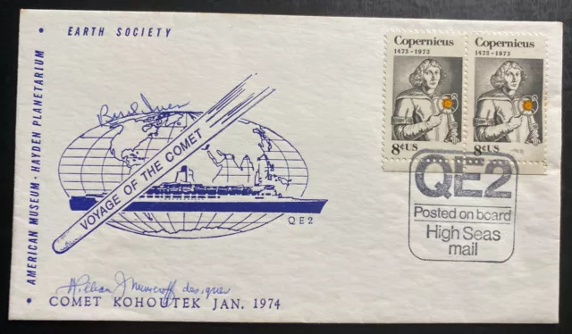 1974 Usa High Seas Mail First Day cover Voyage Of The Comet Kohoutek