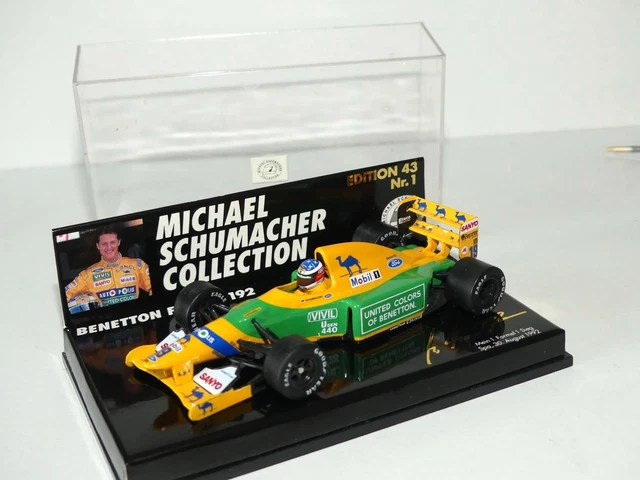 Miniature Minichamps 1/18 – Benetton B192 – F1 1992 – Vainqueur Belgique – Schumacher