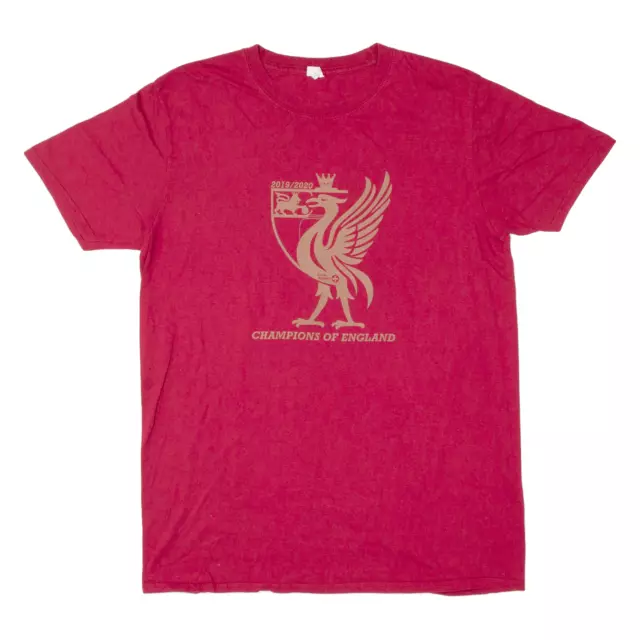 Gildan Liverpool Herren Fußball Shirt T-Shirt rot kurzärmelig L