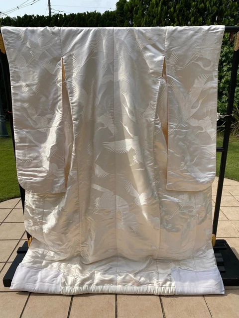 Kimono uchikake shiromuku pure white silk  bridal dress wedding From Japan JP