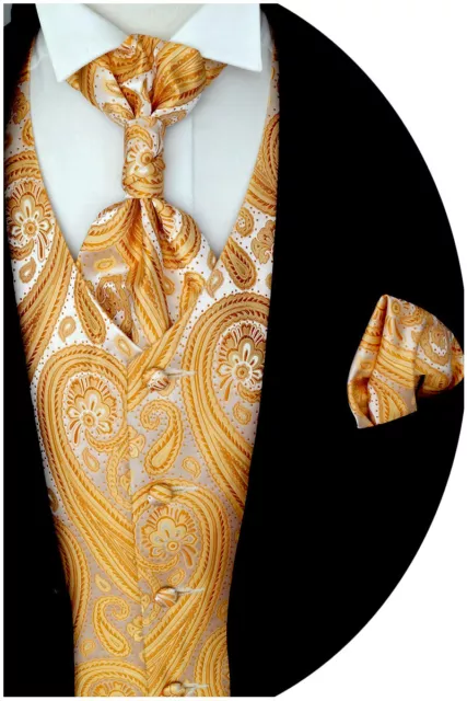 Gilet matrimonio con Plastron, foulard e cravatta 4 pezzi modello n. 21.2 3