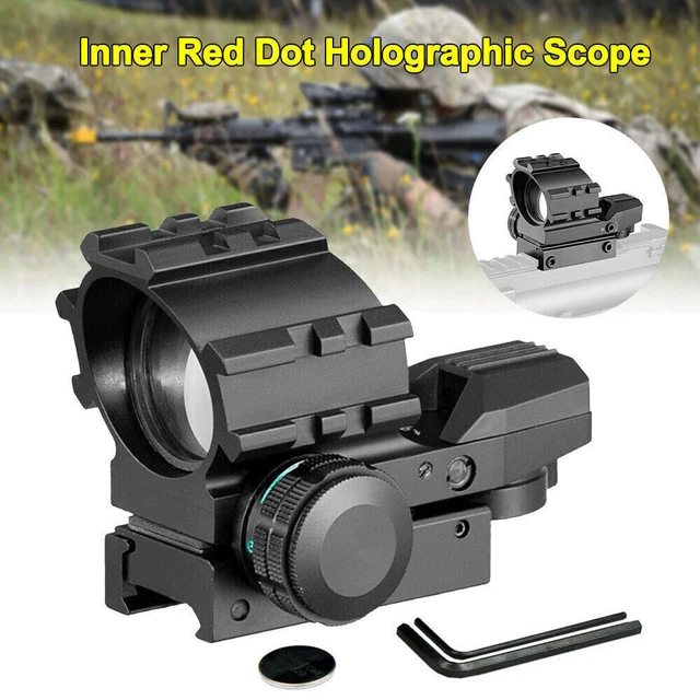 Tactical Holographic 4 Reticles Projected Red Green Dot Reflex Sight 20mm Rail