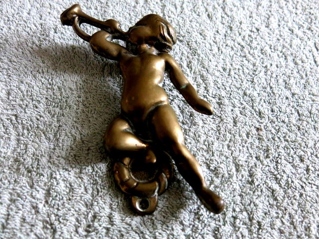 Llamadores De Puerta Ángel De Latón Antiguos/De Colección