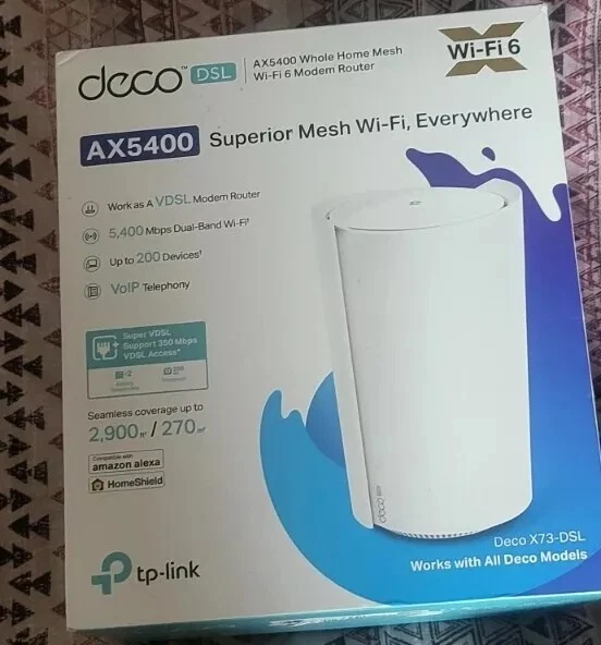 TP-LINK DECO X73-DSL Vdsl Whole Home Mesh Wi-Fi 6 Router Unit Dual Band ...