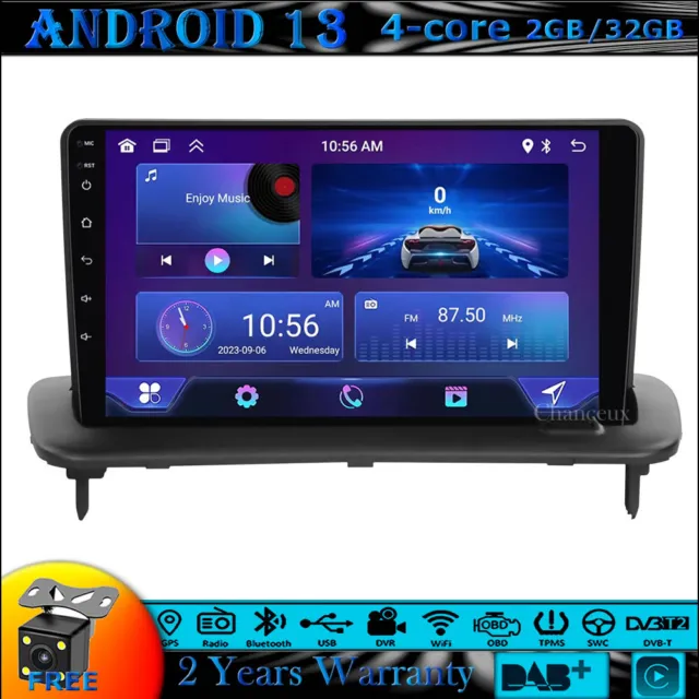 9"Android 13 Autoradio Carplay GPS SAT NAVI DAB For Volvo S40 C30 C70 2004-2013
