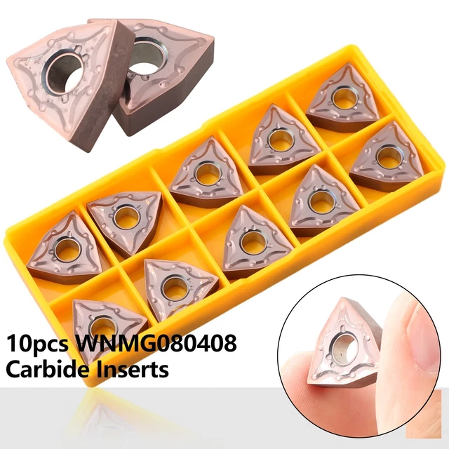 Reliable Replacements 10pcs WNMG080408 Carbide Inserts for Lathe Tool Holder
