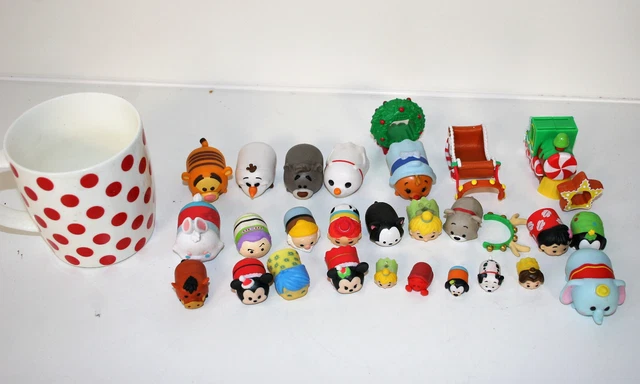 Lot of 27 Disney Tsum Tsum  Used Action Figures PVC Toys Dolls N3-27 d27 2