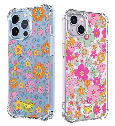 Fashion Flower Smiley Art Coque Cover Case For Iphone 15 Pro Max 14 13 12 11 Xr