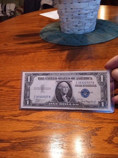 1935 A series dollar bill. Clean Crisp circulated Silver Certificate. 