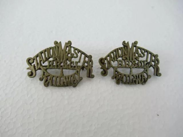 Antique Station Master Hat Badge  BB&CI Bombay Baroda & Central India Railway "F