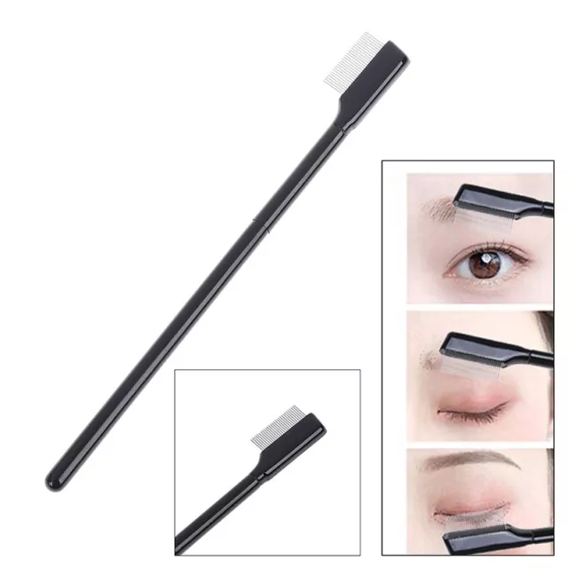 1Pcs Steel Eyebrow Eyelash Comb Extension Brush Metal Comb Makeup Brushes To  Sb