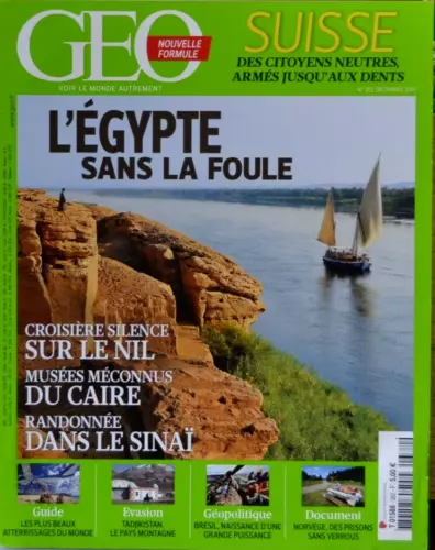 revue magazine geo l'égypte sans la foule N° 382