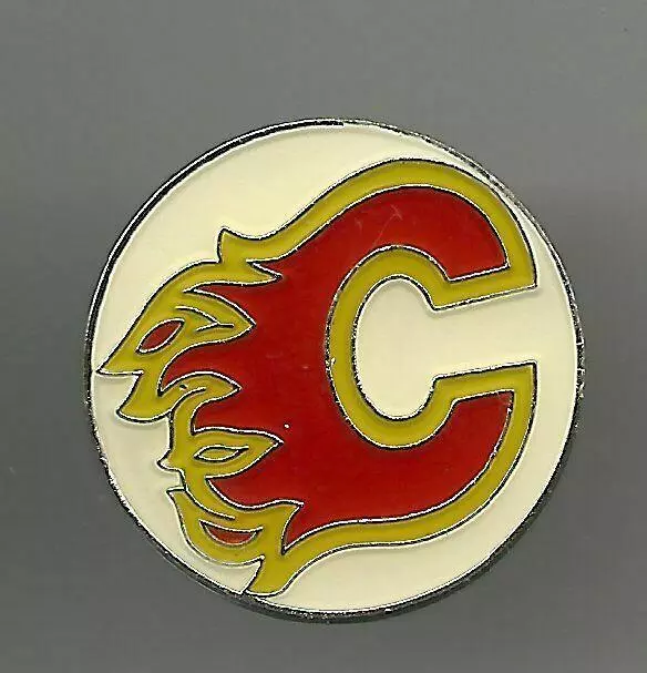 Eishockey Pin  Emblem Calgary Flames Rund    Nr 064    Del Nhl