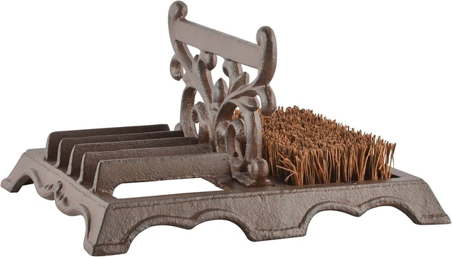 Fallen Fruits LH219 Boot Brush & Scraper, Brown