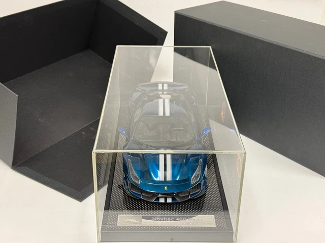 Ferrari 488 Pista N-Largo Novitec - Bleu - Miniature IVY Merit 1/18 - Limitée 53/66