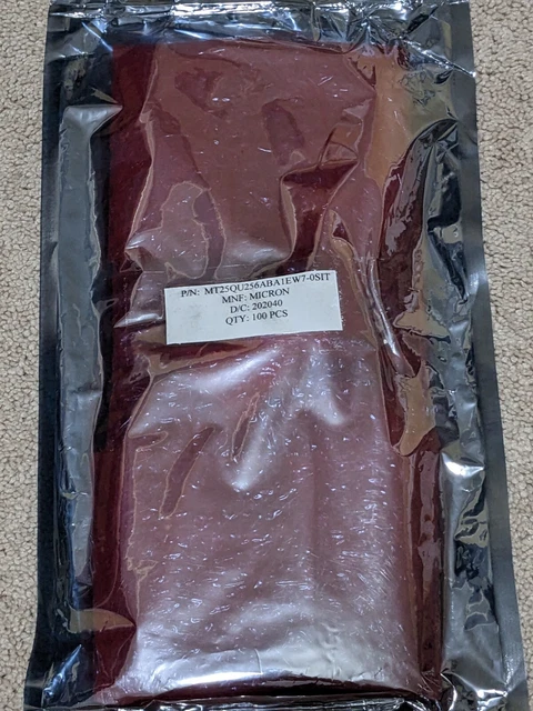 Micron MT25QU256ABA1EW7-0SIT 256Mbit QSPI NOR Flash Memory, tray of 100