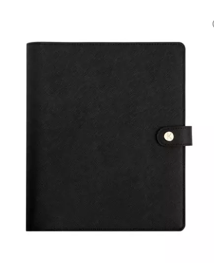 Kikki K A5 Large Black Leather Planner Brand New Agenda Gift Boxed