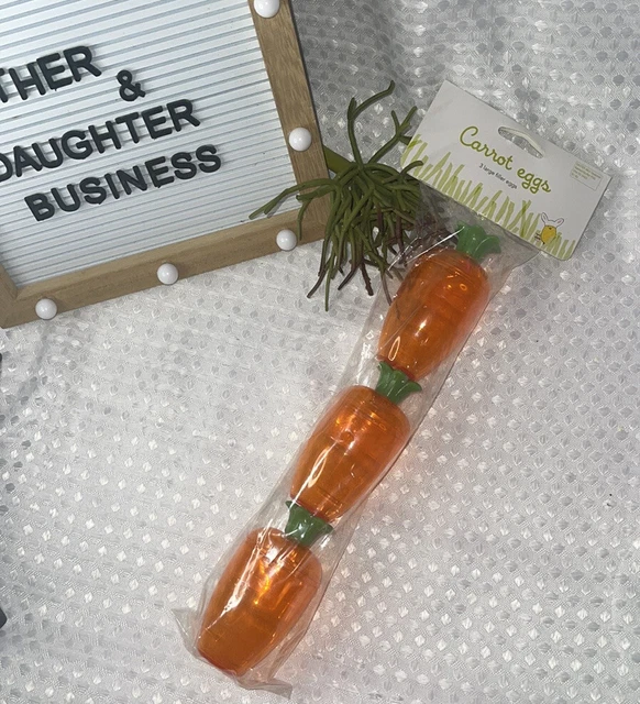 TARGET EASTER EGGS See Through Plastic Large Fillable Carrots Orange 3