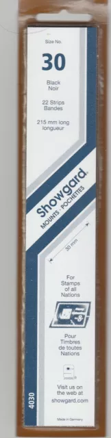 SHOWGARD BLACK MOUNTS 30 mm STRIPS pack of 22