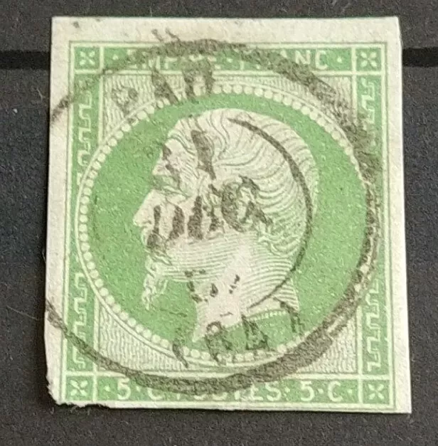 Timbre France Napoléon Empire non dentelés N° 12 Oblitération CàD Pau / Stamps