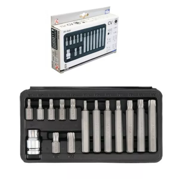 JEU EMBOUTS TORX 1/2" POUR CLIQUET 15 pièces