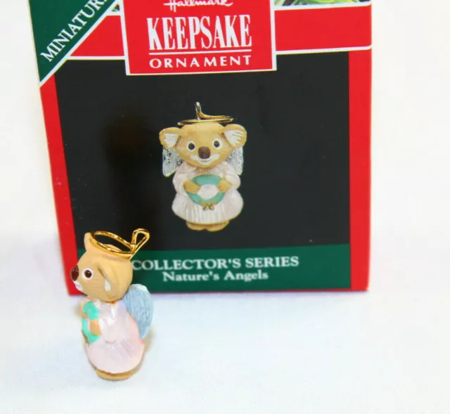 Hallmark 1992 Natures Angels 3rd in Series Miniature Christmas Tree Ornament 3