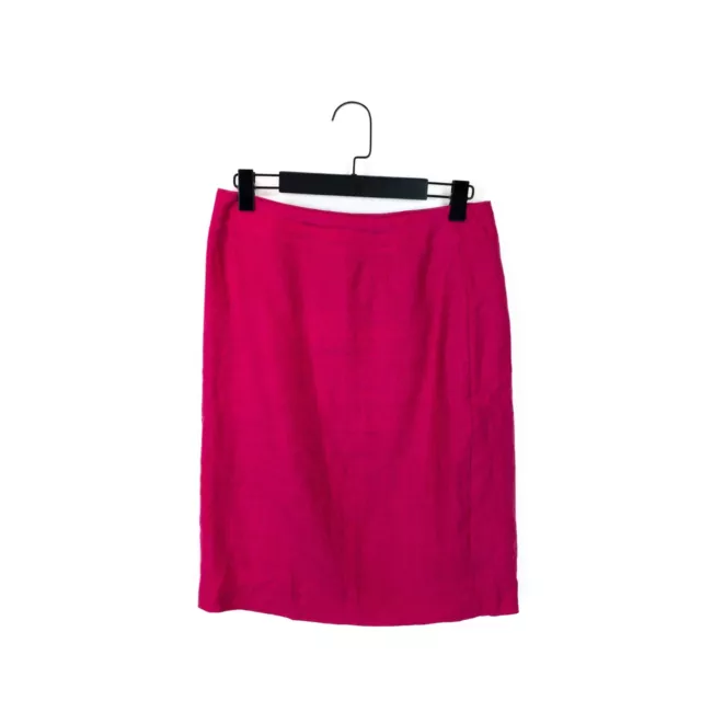 Laura Ashley Hot Pink Pure Linen Skirt - Size 10