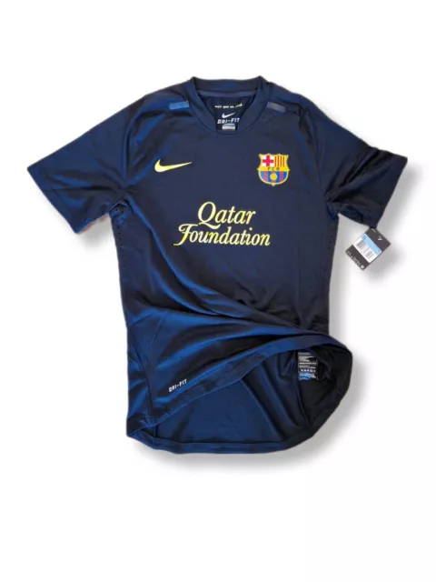 FC Barcelona Player Issue Away Football Jersey M 2011 2012 Camiseta Match Black