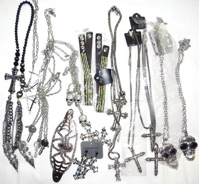Lot De 16 Colliers Ras De Cou à Strass - Brillants, Neufs Avec étiquettes