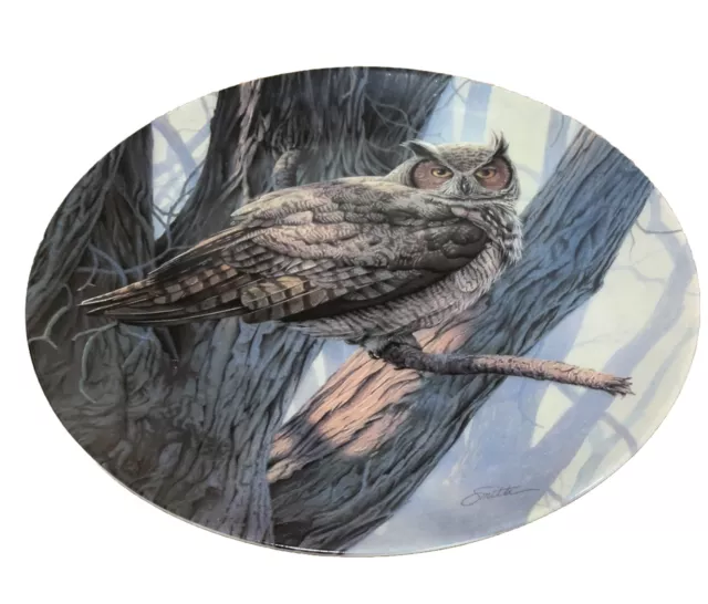 Edwin M. Knowles The Great Horned Owl Plate Daniel Smith The Majestic Birds