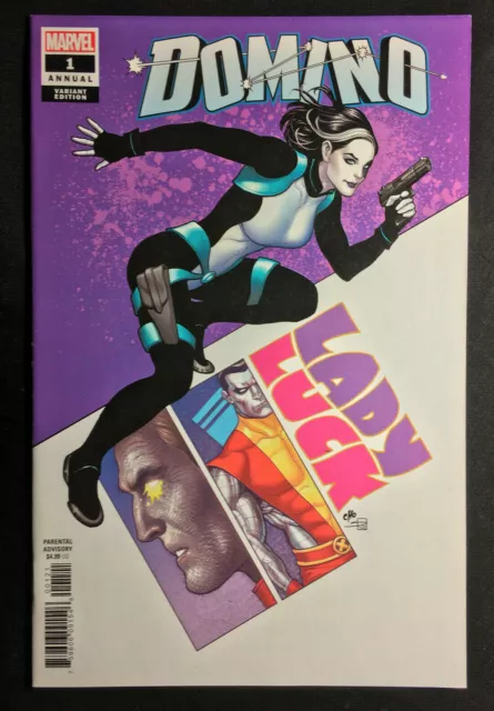 DOMINO 1 ANNUAL KEY 1st app REJEX FRANK CHO V 3 CABLE COWGIRL X MEN AVENGERS